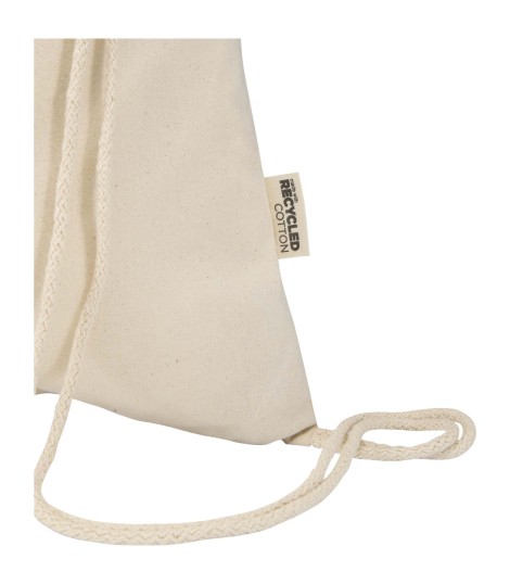 Bolsa con cuerdas de 5 l de algodon reciclado GRS de 180 g m Peru Blend