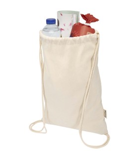 Bolsa con cuerdas de 5 l de algodon reciclado GRS de 180 g m Peru Blend