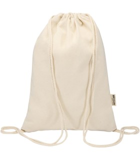 Bolsa con cuerdas de 5 l de algodon reciclado GRS de 180 g m Peru Blend