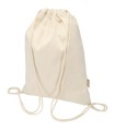 Bolsa con cuerdas de 5 l de algodon reciclado GRS de 180 g m Peru Blend