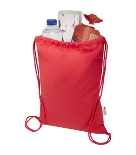 Bolsa con cuerdas de 5 l de algodon reciclado GRS de 180 g m Peru Blend