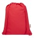 Bolsa con cuerdas de 5 l de algodon reciclado GRS de 180 g m Peru Blend