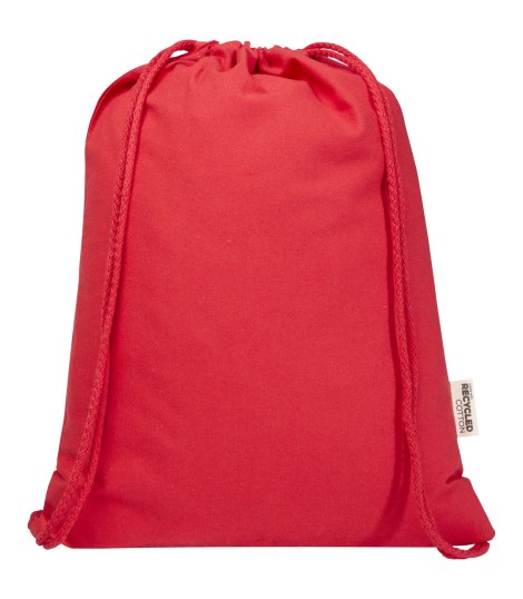 Bolsa con cuerdas de 5 l de algodon reciclado GRS de 180 g m Peru Blend