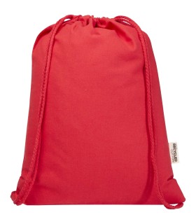 Bolsa con cuerdas de 5 l de algodon reciclado GRS de 180 g m Peru Blend