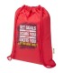 Bolsa con cuerdas de 5 l de algodon reciclado GRS de 180 g m Peru Blend