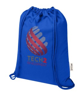 Bolsa con cuerdas de 5 l de algodon reciclado GRS de 180 g m Peru Blend