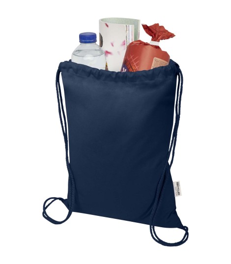 Bolsa con cuerdas de 5 l de algodon reciclado GRS de 180 g m Peru Blend
