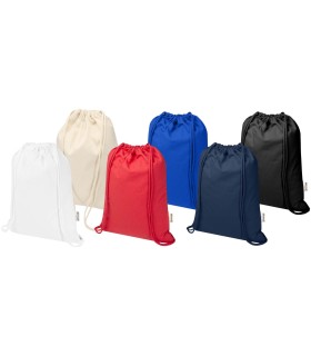 Bolsa con cuerdas de 5 l de algodon reciclado GRS de 180 g m Peru Blend