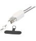 Lanyard de plastico reciclado para smartphone con cable integrado 5 en 1 de 27 W Anser