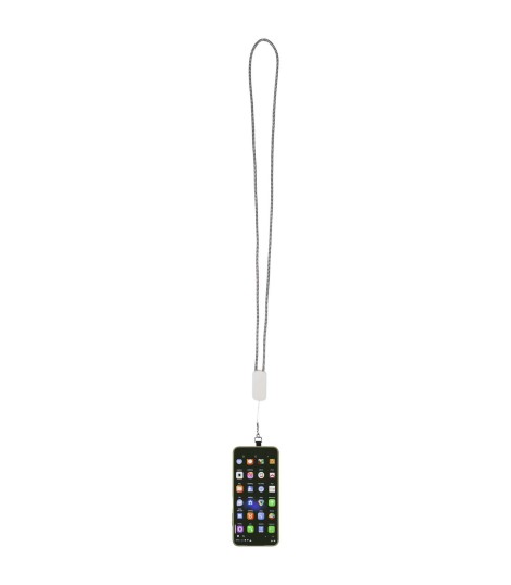 Lanyard de plastico reciclado para smartphone con cable integrado 5 en 1 de 27 W Anser