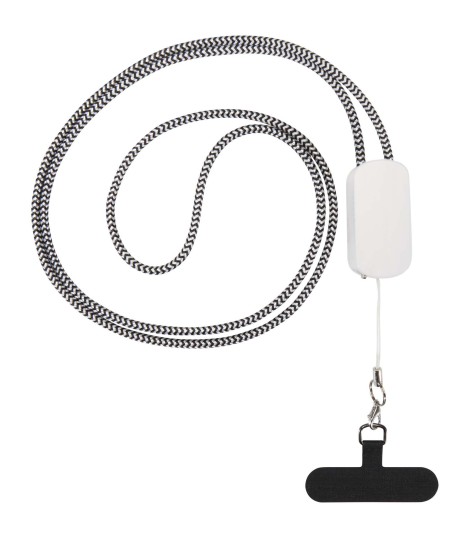 Lanyard de plastico reciclado para smartphone con cable integrado 5 en 1 de 27 W Anser