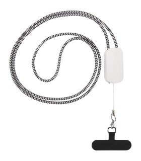 Lanyard de plastico reciclado para smartphone con cable integrado 5 en 1 de 27 W Anser