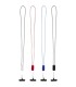 Lanyard de plastico reciclado para smartphone con cable integrado 5 en 1 de 27 W Anser
