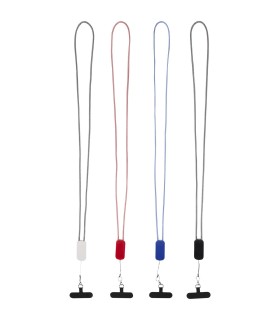 Lanyard de plastico reciclado para smartphone con cable integrado 5 en 1 de 27 W Anser