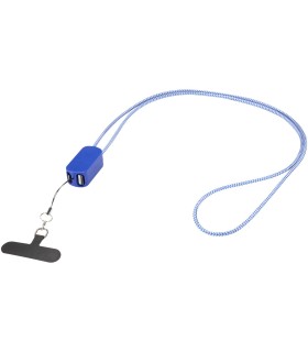Lanyard de plastico reciclado para smartphone con cable integrado 5 en 1 de 27 W Anser