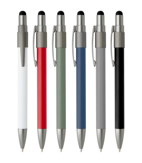 Boligrafo de material reciclado RCS con stylus y fidget spinner tinta azul Rill