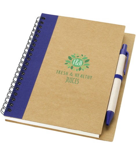 Libreta de papel reciclado con boligrafo Priestly