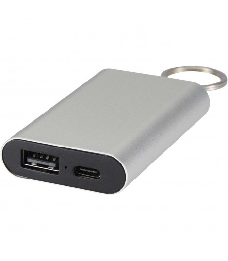 Bateria externa de aluminio reciclado de 2000 mAh con llavero Arcturus