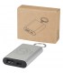 Bateria externa de aluminio reciclado de 2000 mAh con llavero Arcturus