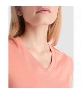 Camiseta de cuello de pico de manga corta para mujer Victoria