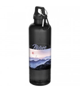 Bidon de 750 ml de plastico reciclado con certificado RCS y mosqueton Oregon